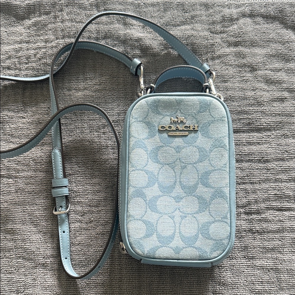 Coach Sky Blue Signature Crossbody Bag